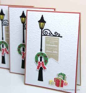 Laternen-Weihnachtskarte mit Stampin Up - Weihnachten im Lichterschein und Weihnachtslaterne