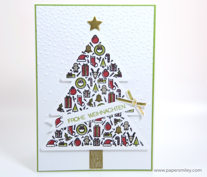 Tannen-Weihnachtskarte mit Stampin' Up!